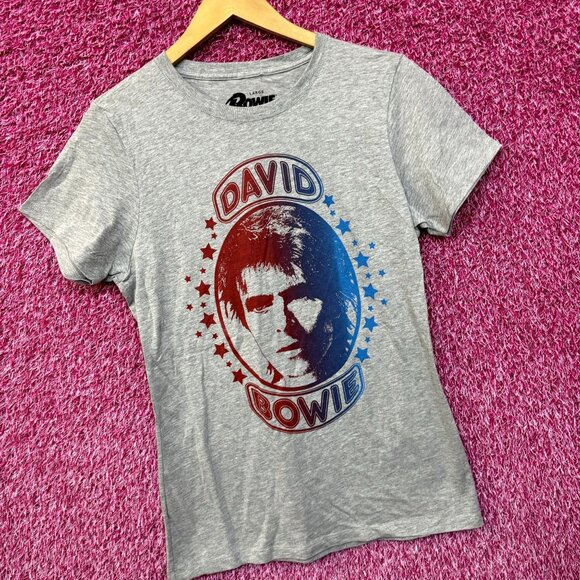 David Bowie Ziggy Stardust The Starman Rock Womens Top L - Picture 3 of 4